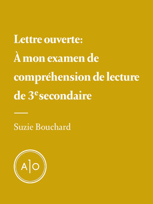 cover image of À mon examen de compréhension de lecture de 3e secondaire